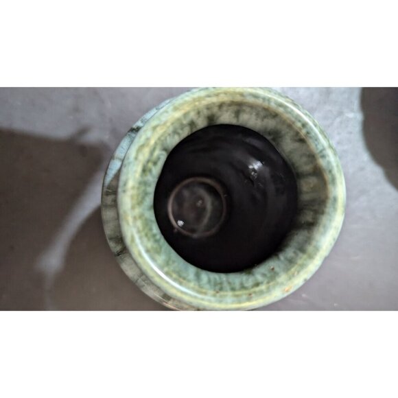 Vintage Camark  Pottery  blue drip glaze vase ceramic   6" blue green  MCM - Picture 10 of 10